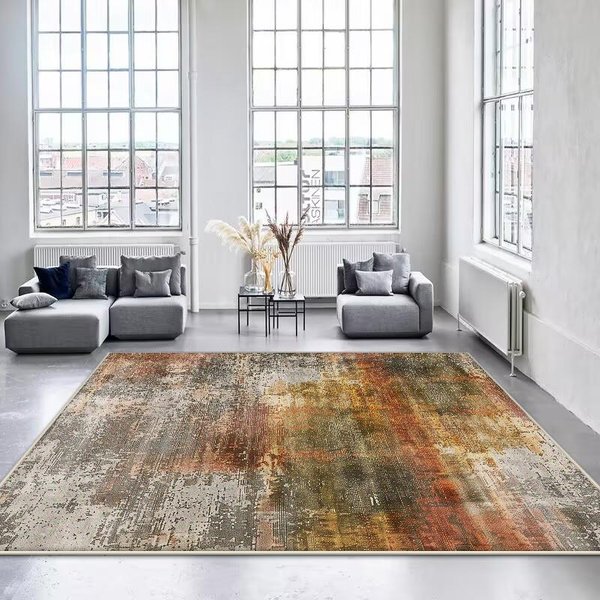 Alfombra Suave De Arte Abstracto ÁRea De VestíBulo De Sala De Estar Alfombra Gruesa Lavable Para DecoracióN De HabitacióN Dormitorio Alfombra Antideslizante 160X230 160*200Cm-image