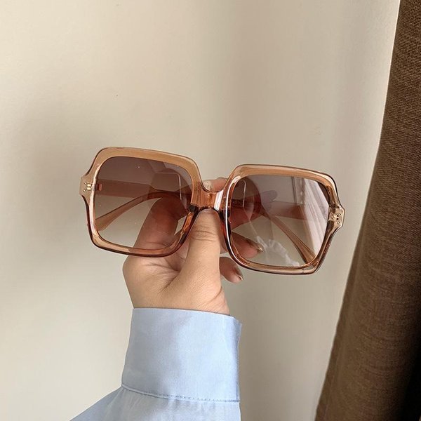 Gafas De Sol Cuadradas Oversize Vintage Mujer Marca De Lujo Montura Grande Gafas De Sol Negras Moda Gradiente Gafas Femeninas-image