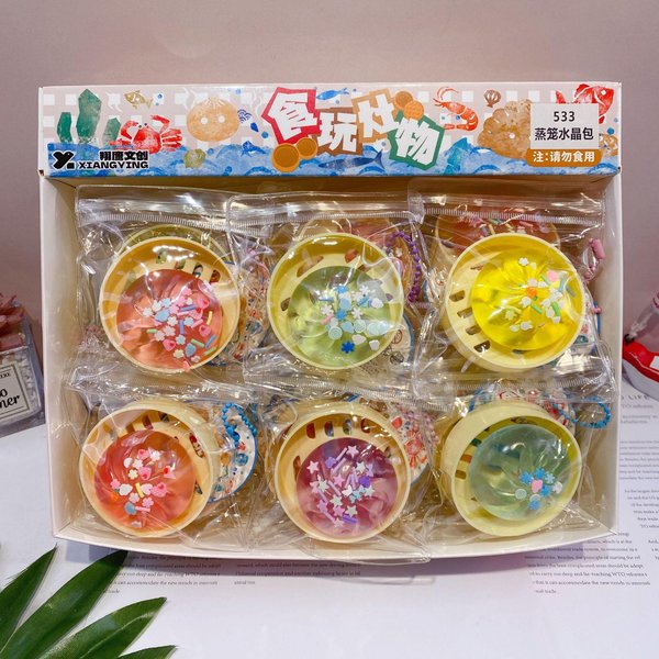 Mini Zestaw Squishy PierożKóW Ze Parowarem - MięKka KryształOwa Fidget Sensoryczna Zabawka Na Upominki Imprezowe-image