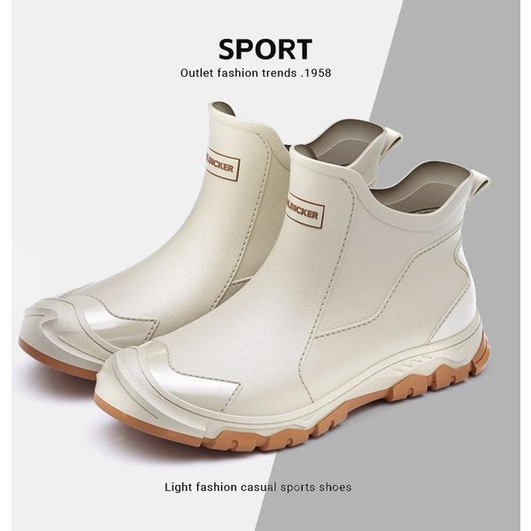 Buty Letnie AntypośLizgowe MęSkie Kalosze Wodoodporne Gumowe Buty WęDkarskie TrwałE Wodoodporne Gumowe Buty WęDkarskie 36-48 48 Beige-image