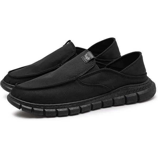 Zapatos Casuales Slip-On Primavera Nuevo Conjunto De Pies Zapatos De Hombre Moda VersióN Coreana Transpirables Zapatos De Moda Zapatos De Hombre 44 Negro-image