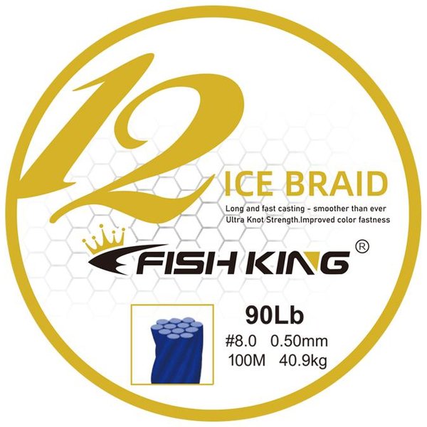 Fishing King 100M/150M/300M 12X Nici Pleciona żYłKa WielowłóKnowa żYłKa Pe Pleciona żYłKa WęDkarska 100M-0.50Mm-90Lb-image