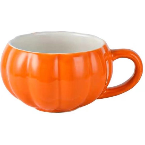 Taza De Calabaza Taza De Café De OtoñO Taza De Calabaza Con Tema De Halloween Taza De Calabaza CeráMica Divertida Tazas De OtoñO De Calabaza Taza De CeráMica GóTica De Diablo Calabaza 375Ml-image