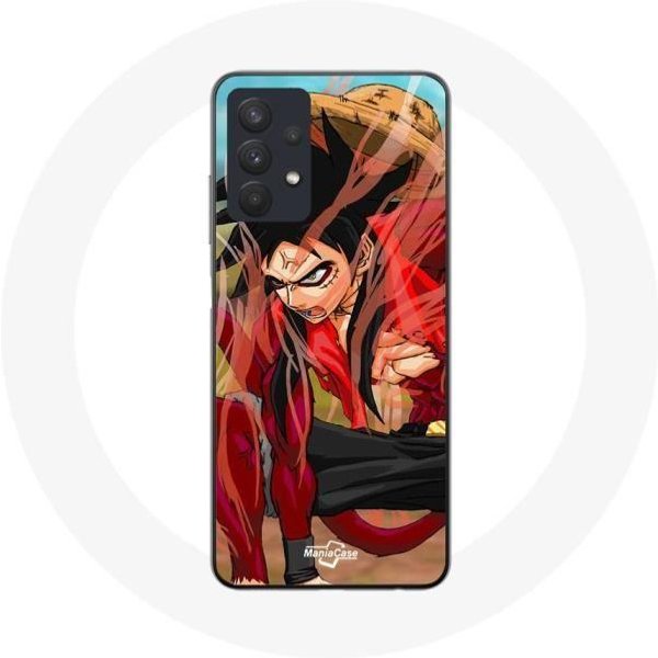 Funda - Maniacase - Samsung Galaxy A32 5G - Manga Luffy Gear 5 - Flexible - Blanca-image