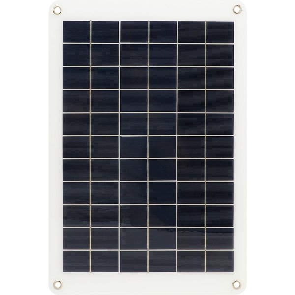 Panel Solar De 15W Flexible De Silicio Policristalino Cargador De Panel Solar PortáTil Para TeléFono MóVil Coche Black-image