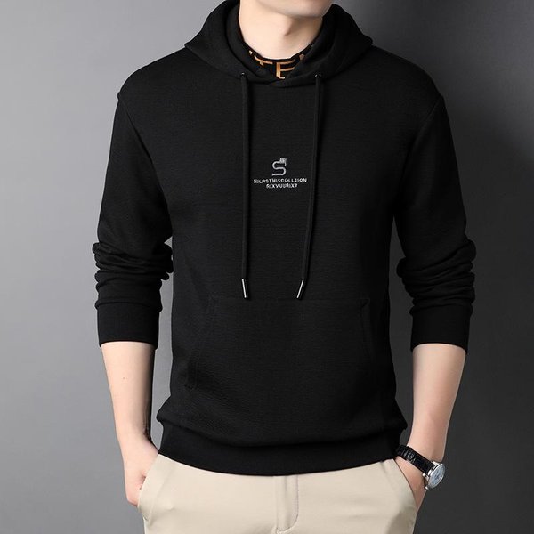 OtoñO Nuevo Joven SuéTer De Manga Larga Para Hombre Sudadera Casual Holgada Camiseta BáSica Fina Camiseta Deportiva Moda Masculina Xxxl-image