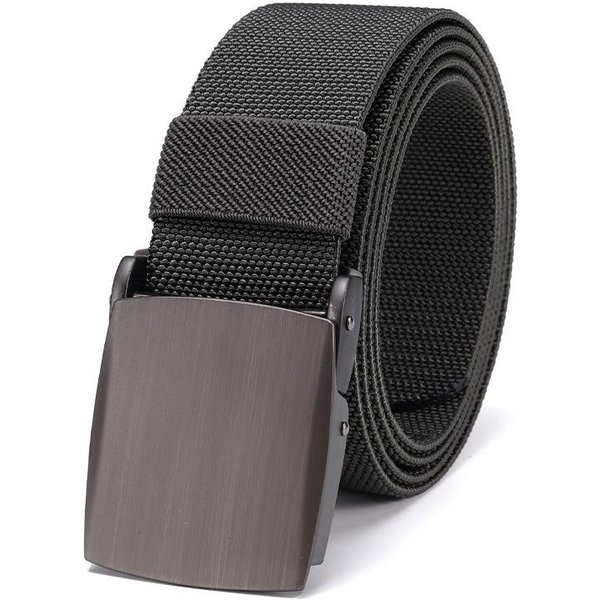 CinturóN De Hombre Hebilla AutomáTica CinturóN De Lona CinturóN De Nylon Para Hombre CinturóN Casual Deportivo Para Exteriores Para Hombre 120Cm Black-image