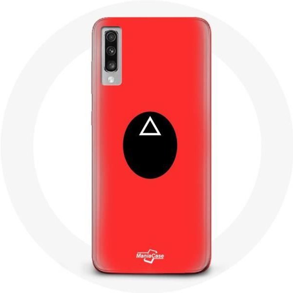 Funda - Squid Game - Samsung Galaxy A70 - Flexible - Roja - MáScara De TriáNgulo-image