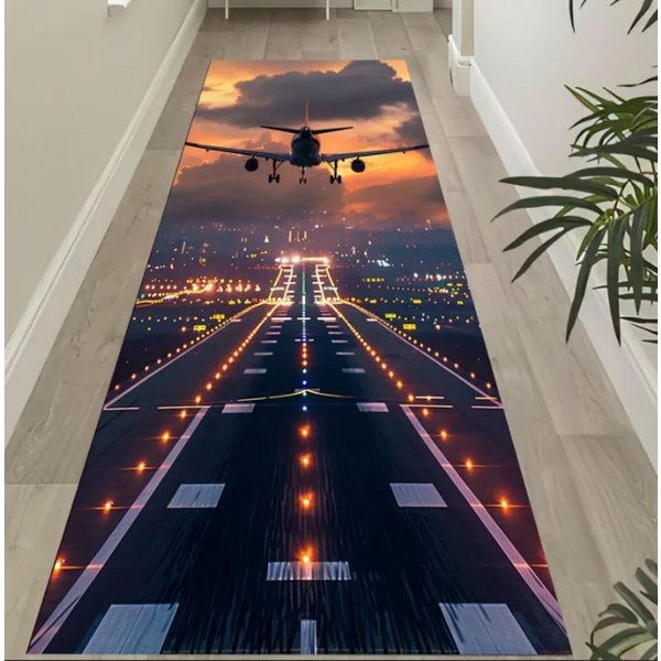 Neonowy Dywanik Do SamolotóW Mata PodłOgowa Do Pokoju DziecięCego AntypośLizgowy Dywanik Do Kuchni Sypialni Przedpokoju WystróJ Domu 80X200Cm 31X80Inch-image