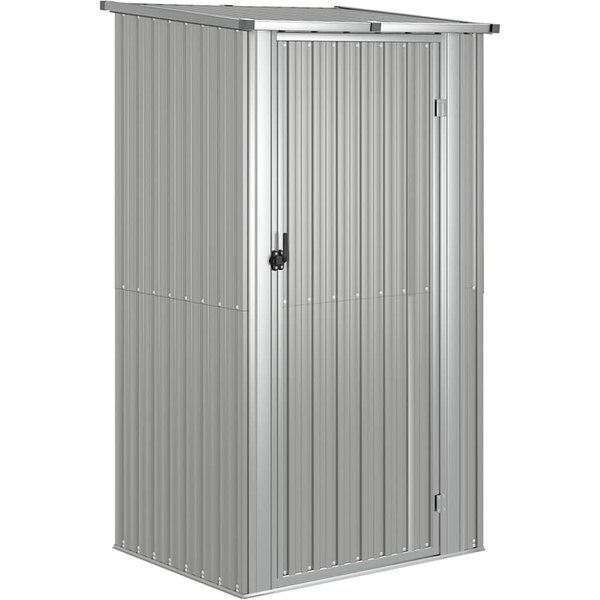 Cobertizo De JardíN Gris 118,5 X 97 X 209,5 Cm Acero Galvanizado-image