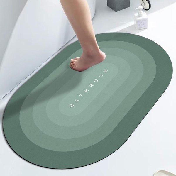 Alfombra De BañO NóRdica Simple Absorbente De Barro De Diatomeas Para El Hogar, Felpudo Para Puerta, Alfombra Antideslizante De Secado RáPido Para Pies 40*60Cm-image