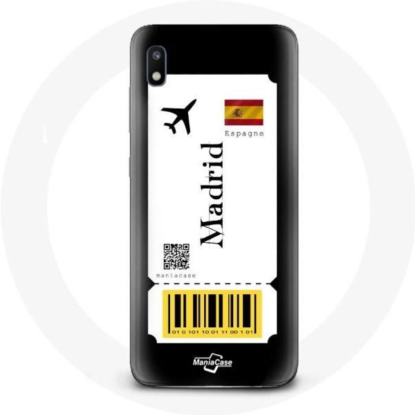 Funda - Samsung - Galaxy A10 - Flexible - Negra - Billete De AvióN Madrid EspañA-image
