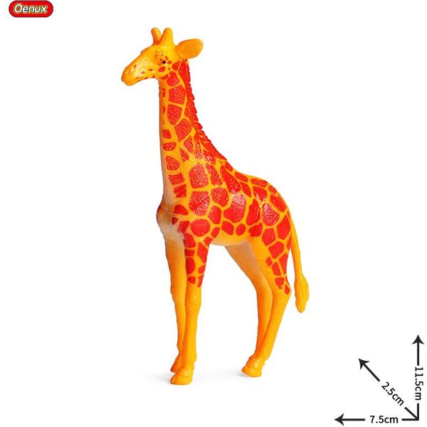 Oenux Zoo World Animal Salvaje LeóN Ciervo Tigre Elefante Modelo Figuras De AccióN Granja Cabra Caballo Vaca PVC Educativo Lindo Juguete Para NiñOs Red-image