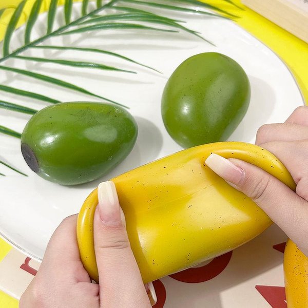 Nowość ZmieniająCy Kolor Mango Squishy Zabawka Modelowalna Powoli RosnąCa Zabawka Fidget Do Redukcji Stresu Dla DorosłYch Upominki Na Imprezę Urodzinową-image