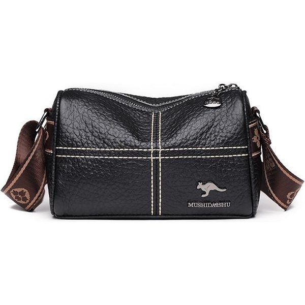 Luksusowa Torebka Damska Ze 100% Prawdziwej SkóRy Wysokiej JakośCi Torba Na Ramię, Crossbody, Listonoszka Czarny-image