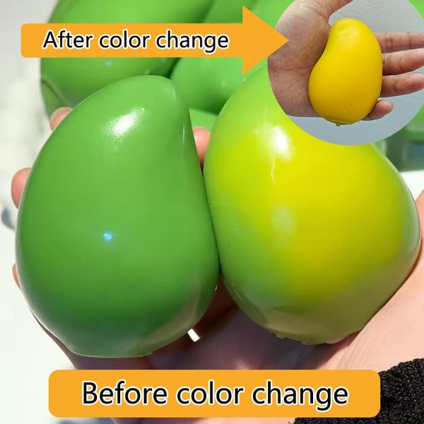 RęCznie Robiona ChrupiąCa Mango PiłEczka Antystresowa Do śCiskania, ZmieniająCa Kolor Mango Squishy PiłEczka Fidget, Zabawka Sensoryczna Asmr Do łAgodzenia Stresu-image