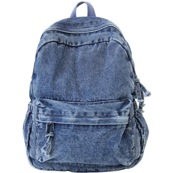 Mochila Vaquera Retro De Gran Capacidad Mochila Escolar Para Estudiantes Mochila Para Mujer Azul Oscuro-image