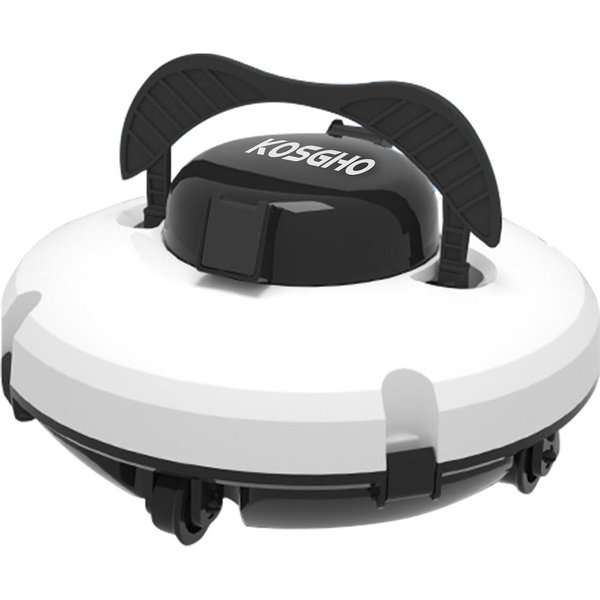 Limpiador RobóTico InaláMbrico Para Piscinas, Aspirador Para Piscinas Con Motores Duales, Estacionamiento AutomáTico Para Piscinas De Terreno Plano EU Plug Blanco-image