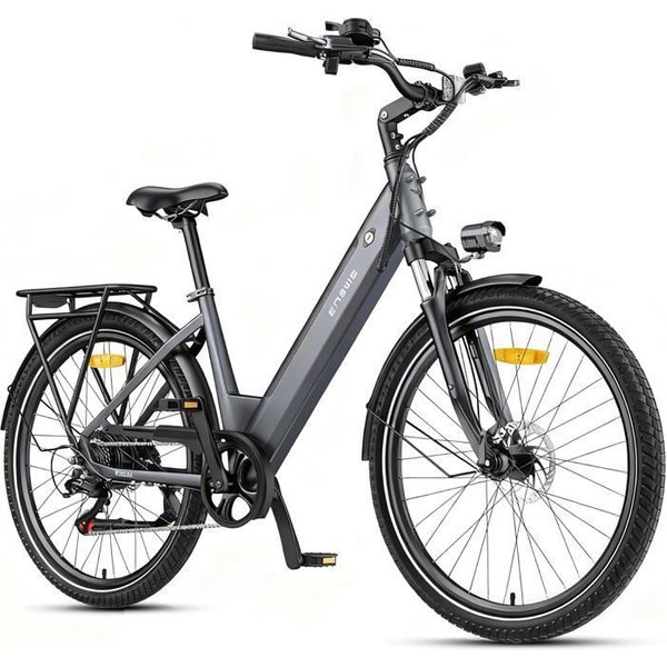 Rower Elektryczny - Engwe - P275 SE - 27,5 Cala - ZasięG 120 Km - Silnik 250 W - Szary-image