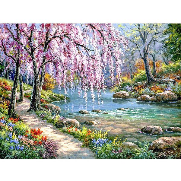 Cuadro De Paisaje De Puntada De Diamante 5 D 20X30CM-image