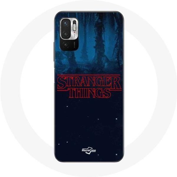 Funda Para Xiaomi Redmi Note 10T 5G Logo De Stranger Things Fondo Azul De La Temporada 2-image
