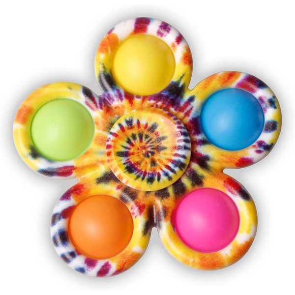 Fidget Spinner Pops Sensoriales Juguetes Para Dedos Tie Dye Simple Push Bubble Hand Spinner Para Tdah Autismo Ansiedad Alivio Del EstréS Regalos-image