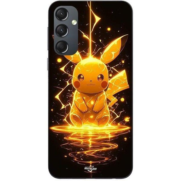 Funda De TeléFono - Maniacase - Samsung Galaxy A54 - Silicona - Flexible - Pikachu Rayo Negro-image