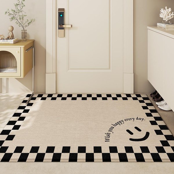 Alfombra De Entrada NóRdica Resistente A La Suciedad Para Puerta De Entrada Hogar Puerta De Entrada Absorbe Agua Y Frota La Suciedad Alfombra Antideslizante Alfombra Para Pies De Exterior 50*80Cm-image