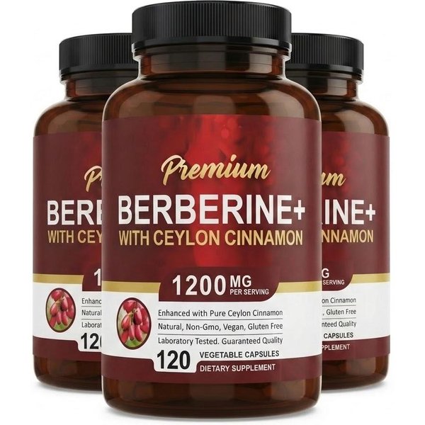 Berberina+ Diaria Con Canela De CeiláN (1200 Mg) | 120 CáPsulas Vegetales 3Pack-image