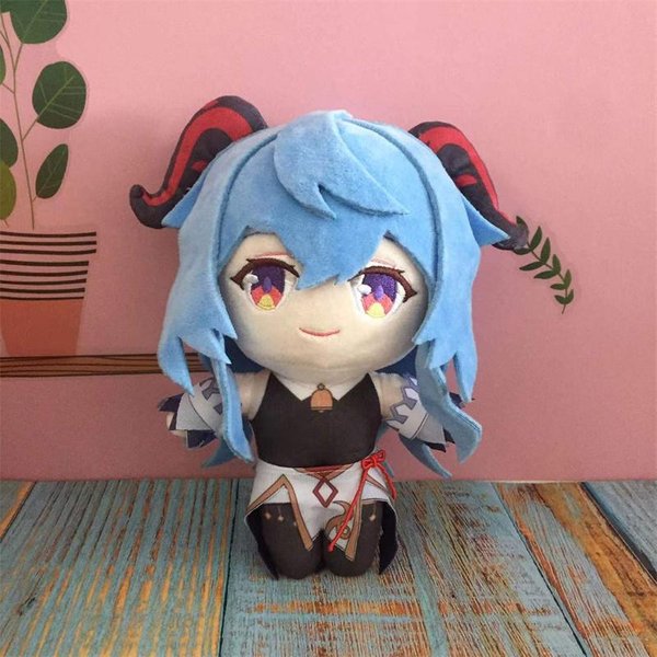 Gra Anime Genshin Impact Pluszowa Lalka Zabawka 20 Cm Arataki Itto Ganyu Cosplay Urocza MięKka Poduszka Pluszowa Prezent Dla Dzieci 20Cm-image