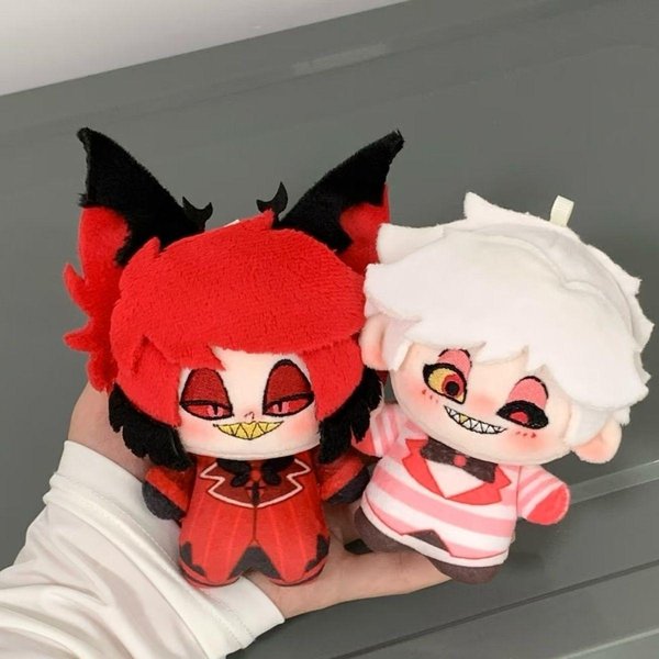 10Cm Hazbin Alastor Angel Peluche Lindo Kawaii MuñEco Relleno Figura Anime Colgante Llavero Cosplay Regalo Only Doll Body-image