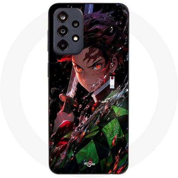 Funda - Maniacase - Samsung Galaxy A53 5G - Demon Slayer - Tanjiro Kamado - Flexible Negro-image