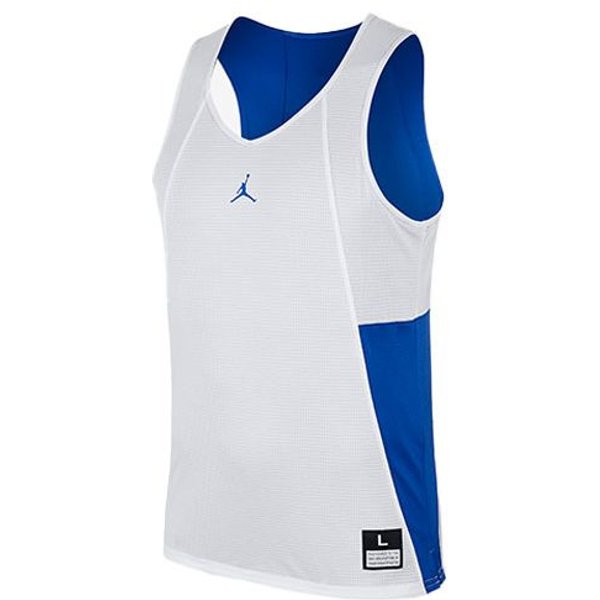 Camiseta De Baloncesto Reversible Bicolor Jordan Brand Para Hombre Tops Azul 865849-493 Xxxl White-image
