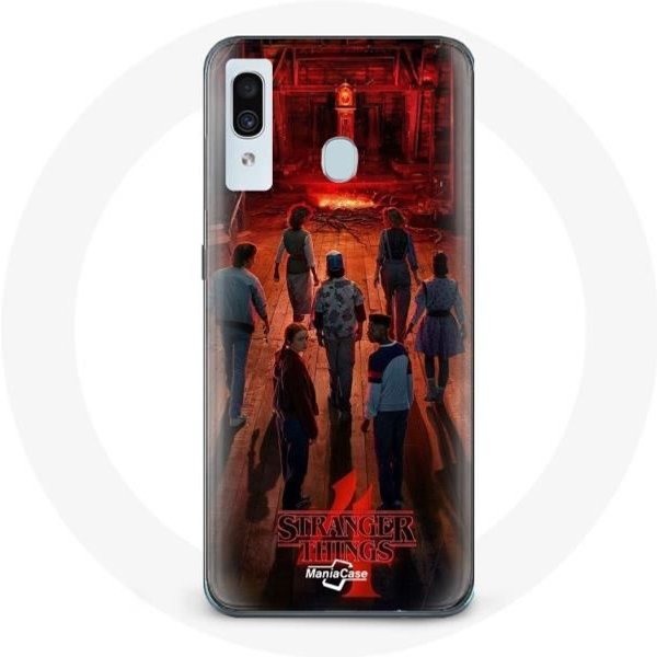 Coque Pour Samsung Galaxy A20 Stranger Things Affiche Equipages Fan Art Saison 4-image
