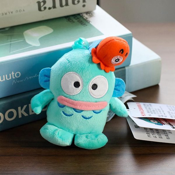 Peluche Sanrio Hangyodon Peluche Relleno Llavero Colgante MuñEco De Dibujos Animados Juguetes AlgodóN PP Suave Kawaii Bolso Llavero Regalos Para NiñAs NiñOs-image