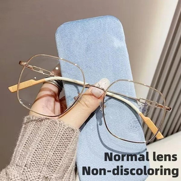 Damskie Okulary Fotochromowe Na KróTkowzroczność, Okulary ZmieniająCe Kolor, Modne Okulary PrzeciwsłOneczne, Okulary Korekcyjne Minus Sight, Dioptrie O Do -4,0 0(Anti-Blue) Gray-image