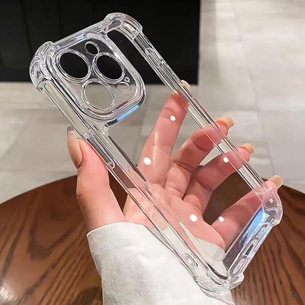 Luksusowe Odporne Na WstrząSy Przezroczyste Etui Na Telefon Dla Iphone 17 16 15 14 Pro Max 17 Air 13 12 11 MięKki Silikonowy Zderzak Przezroczysta Tylna OsłOna Iphone 16-image