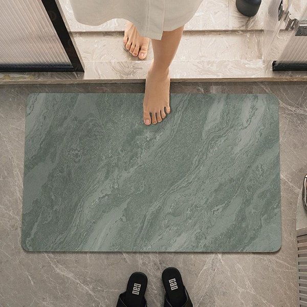 Alfombrilla Absorbente De Barro De Diatomeas Simple Y Espesada Para Puerta De BañO, De Secado RáPido, De Alta Gama, Antideslizante 60 * 90CM-image