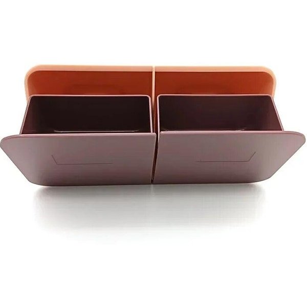 Organizador De BañO, Almacenamiento De Almohadillas De AlgodóN, Soporte De Hisopo De PláStico, Contenedor De Tampones Montado En La Pared, Soporte Para Bastoncillos, Organizador De CosméTicos PúRpura-image