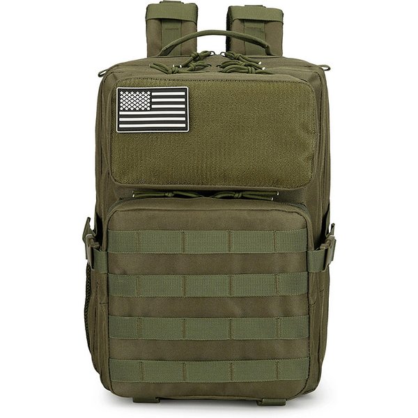 Mochila Multifuncional Para Acampar, Mochila De MontañIsmo Y Senderismo Al Aire Libre De Gran Capacidad Verde Del EjéRcito-image
