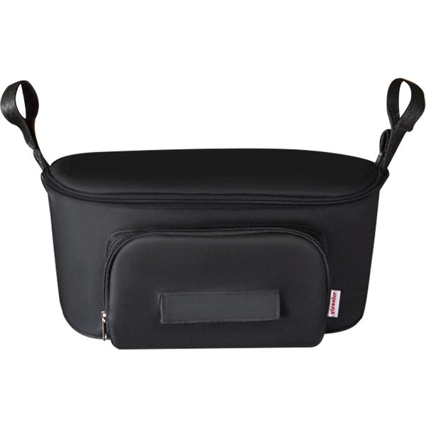 Bolsa Colgante Organizadora De Gran Capacidad Multifuncional Para Cochecito De Bebé, Bolsa De Almacenamiento, PañAl, BiberóN, Vaso Negro-image
