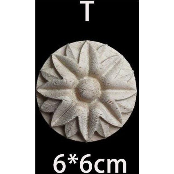 Apliques Florales De Madera Para Muebles, Incrustaciones Antiguas, Molduras, DecoracióN Del Hogar, Tallado De Madera, DecoracióN De Pared, CalcomaníAs De Madera, Figuras Vintage-image