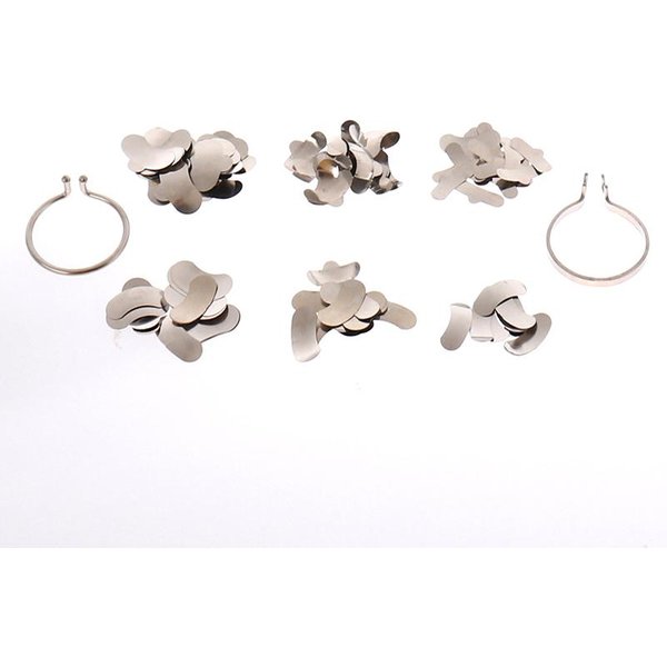 100 Piezas Matriz Dental Sectional Contorneada Matrices MetáLicas Nº 1.398 Lmws 2 Anillos White-image
