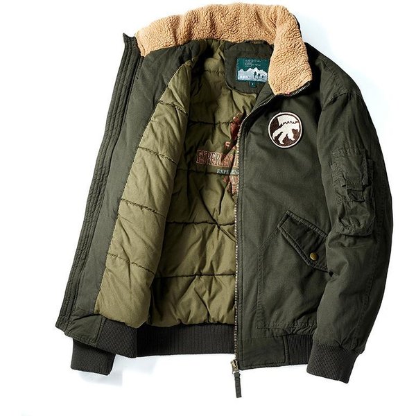Chaqueta Acolchada Informal Lavada De AlgodóN, Con Hombros Sueltos, De Talla Grande, Nueva Chaqueta Acolchada Gruesa, Chaqueta Acolchada De Piloto Para Hombre, Chaqueta Acolchada Para Herramientas Xxxxl Black-image