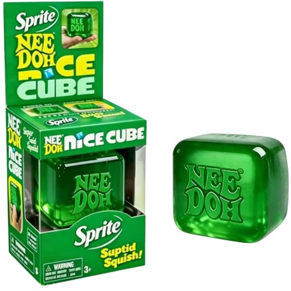 Schylling Nee Doh Kostka Nice Soda Color MięKka Zabawka Do śCiskania OdstresowująCa Niespodzianka Prezent W Kolorowym PudełKu Green-image