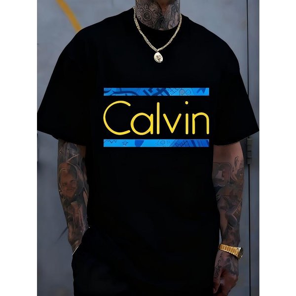 Camiseta De Manga Corta De Tallas Europeas, Estilo Americano, Tallas Grandes, Tendencia De Moda | Color Natural, Cuello Redondo, Estilo Casual, Transpirable 2XL Negro-image