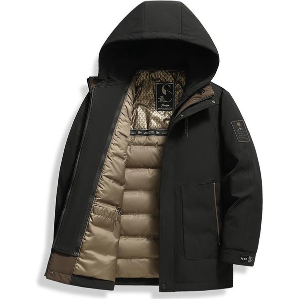 Nueva Chaqueta De Plumas Con Capucha Engrosada De Invierno Para Hombre Casual Con Gorro Desmontable Chaqueta CáLida 4XL-image