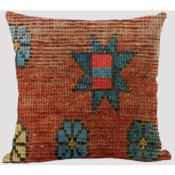 Vintage Poszewka Na Poduszkę Kilim Boho Etniczna Geometryczna Poszewka Na Poduszkę Do Rzucania Brzoskwiniowa SkóRa Dekoracyjna Poduszka Na Sofę Salon WystróJ Domu 60X60Cm-image