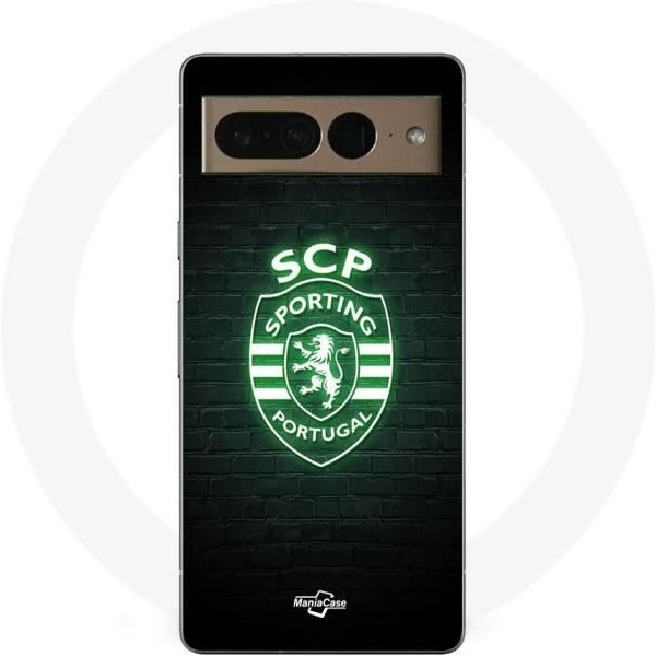 Funda Maniacase Para Google Pixel 7 Pro Scp Sporting Portugal Fondo Negro Luminoso Negro-image