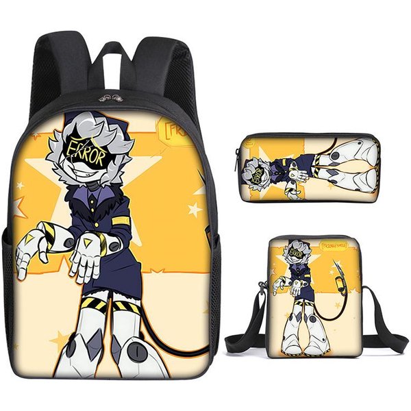 Drones Asesinos Populares CláSicos ImpresióN 3D 3Uds/Set Alumno Mochilas Escolares Mochila Para PortáTil Mochila Bolso De Hombro Inclinado Estuche-image